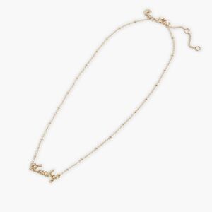 🆕J. Crew- Gold "Lucky" Necklace, adjustable chain, NWT